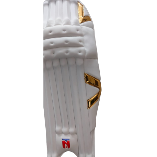 TNS Edition Men's Cricket Batting Legguards (White)