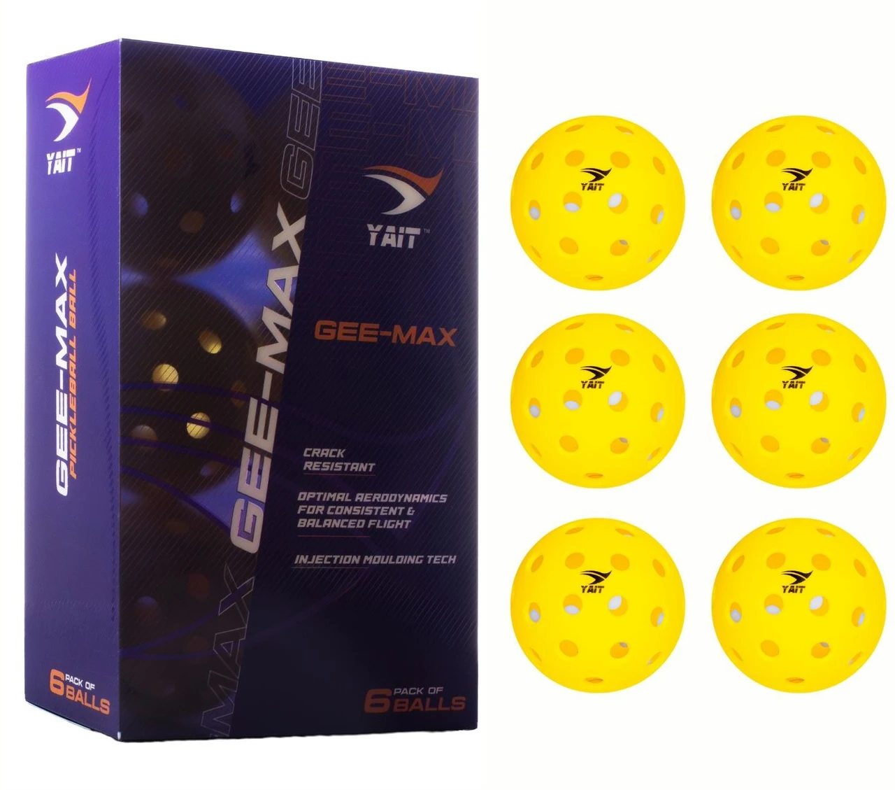 74-6-gee-max-pickleball-ball-pack-of-6-40-hole-outdoor-aipa-original-imahgj8hyffn8shz